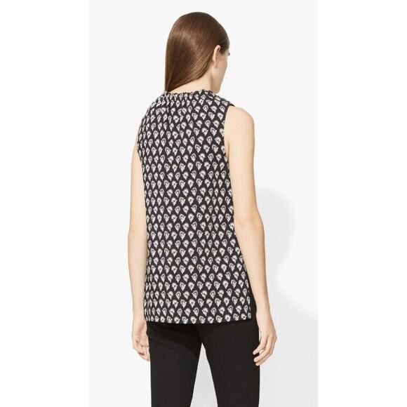 PROENZA SCHOULER Black/Ecru SLEEVELESS TOP Sz 0 NWT - Picture 3 of 4
